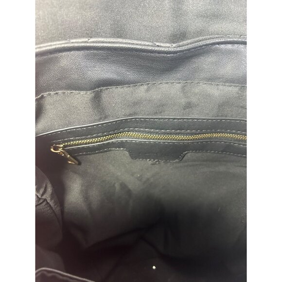 Bebe Los Angeles Back Pack Black Quilted Side Zip Purse - Picture 9 of 14